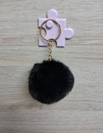 imagem Chaveiro Pompom Preto